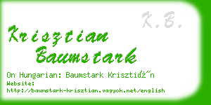 krisztian baumstark business card